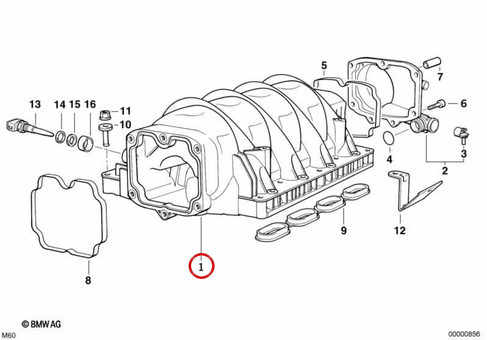 BMW E31 E32 E34 E38… Emme Hava Borusu 11611729528