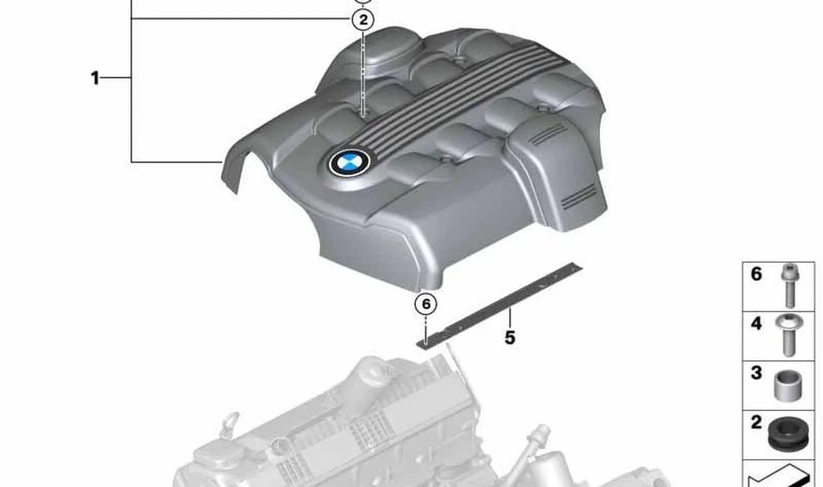 BMW E53 E60 E61 E63… Motor Yalıtım Tutucusu 11617508490