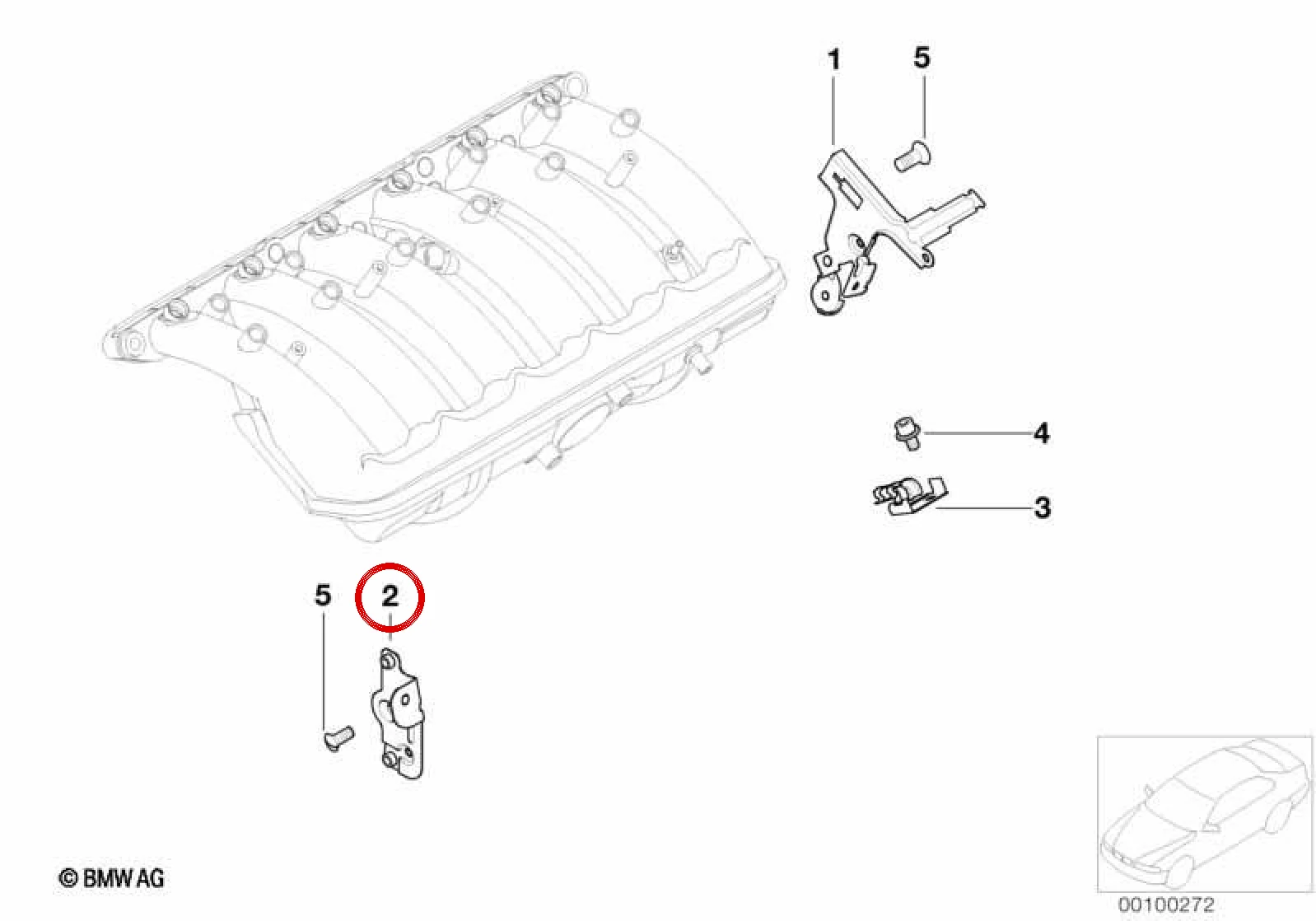 BMW 3 Serisi E46 Aktif Karbon Filtresi Tutucusu 11617518035