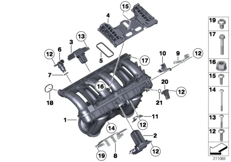 BMW E60 E63 E65 E81… Emme Manifoldu 11617530272