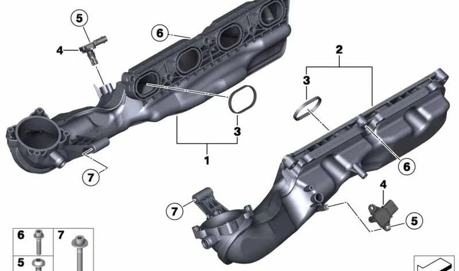 BMW F01 F02 F06 F07… Motor Hava Emiş Sistemi 11617601434