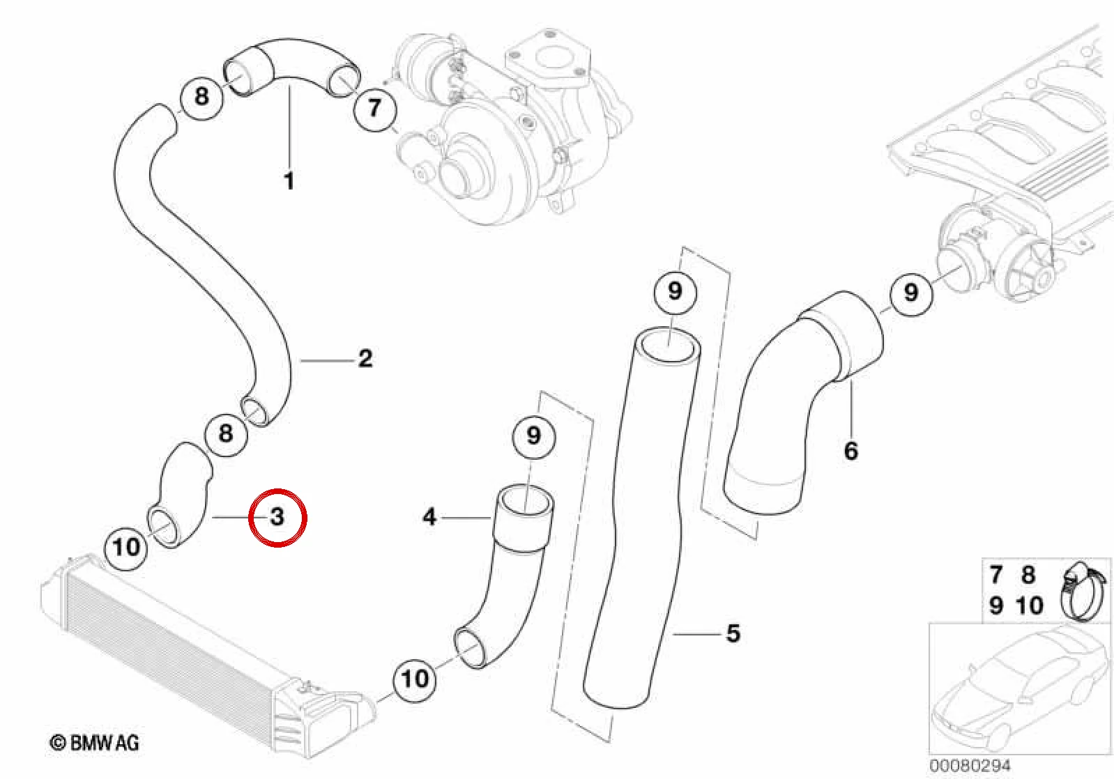 BMW 5 Serisi E39 Turbo Emme Manşonu 11617785248