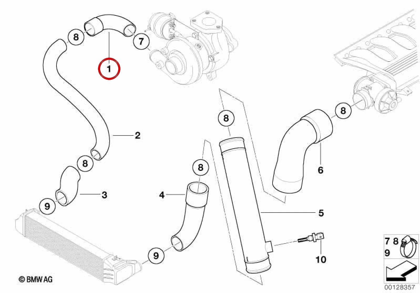 BMW E46 E53 Hava Kanalı Basınç Borusu 11617787291