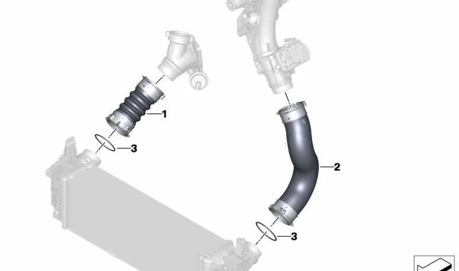 BMW G11 G12 G14 G15… Şarj Havası Emme Borusu 11618571027