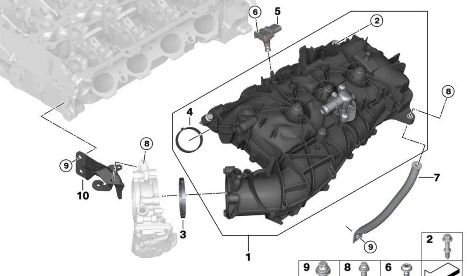 BMW G01 G02 G05 G06… Emme Manifoldu Braketi 11618671420