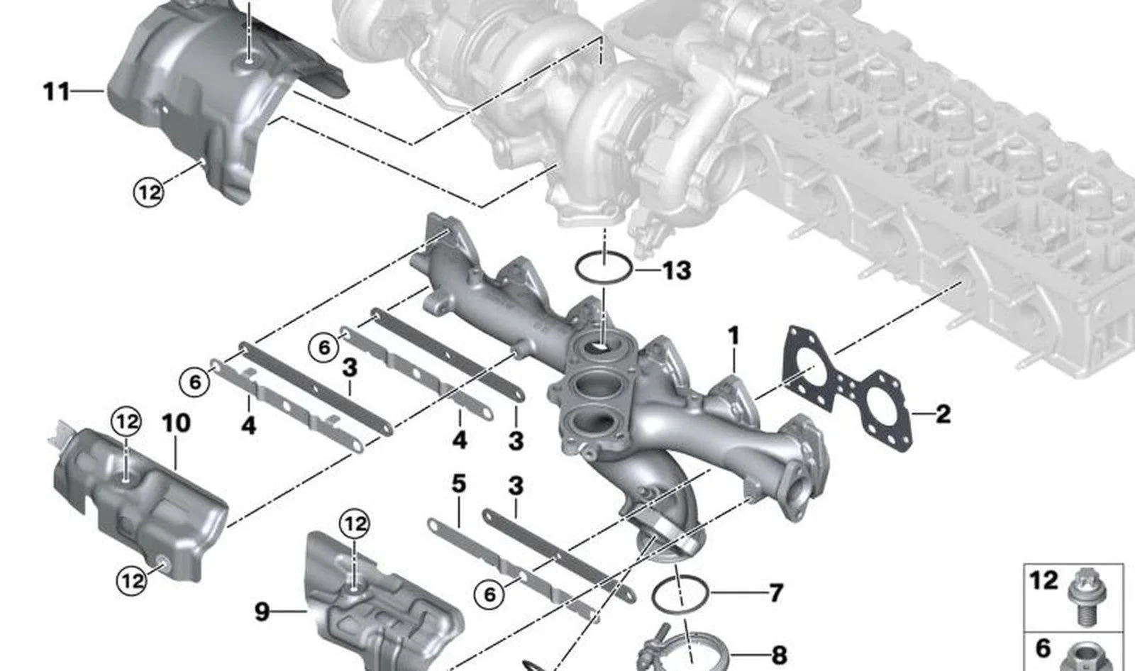 BMW E70 E71 F01 F02… Egzoz Sistemi Emniyet Sacı 11628517601