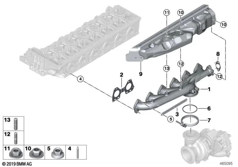 BMW G01 G02 G05 G06… Egzoz Manifoldu Koruma Plakası 11628570153