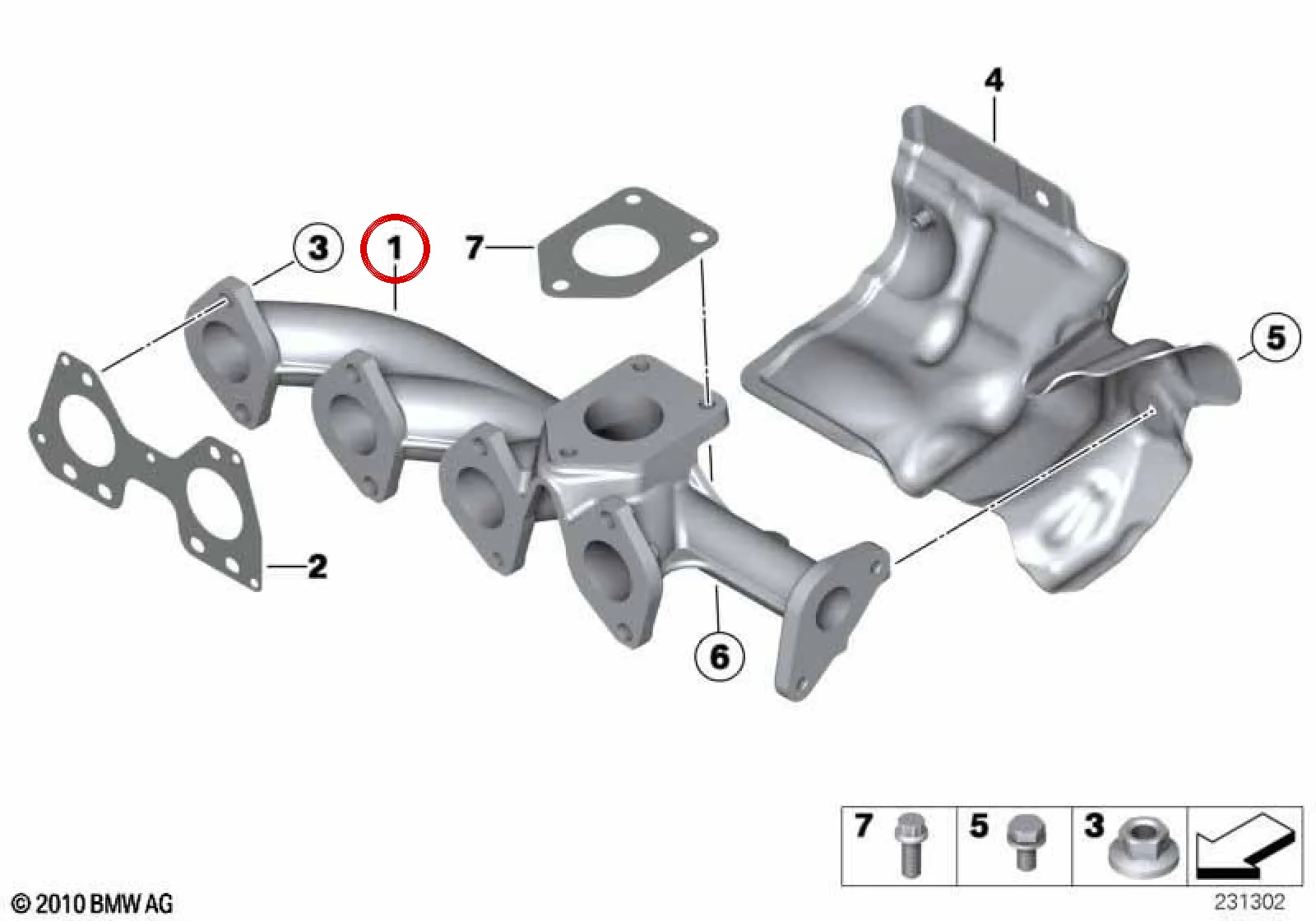 BMW MINI R60 R61 EGR Bağlantılı Egzoz Manifoldu 11628574791