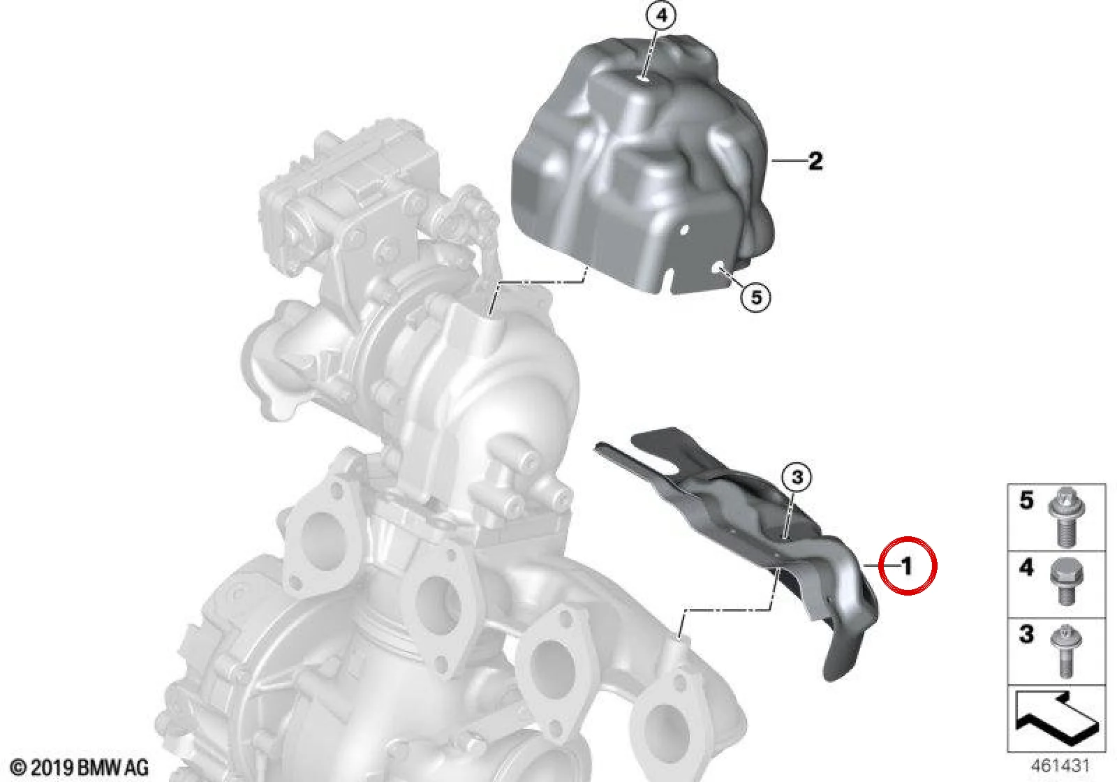 BMW F15 F20 F21 F22… Egzoz Manifoldu Isı Levhası 11628589059