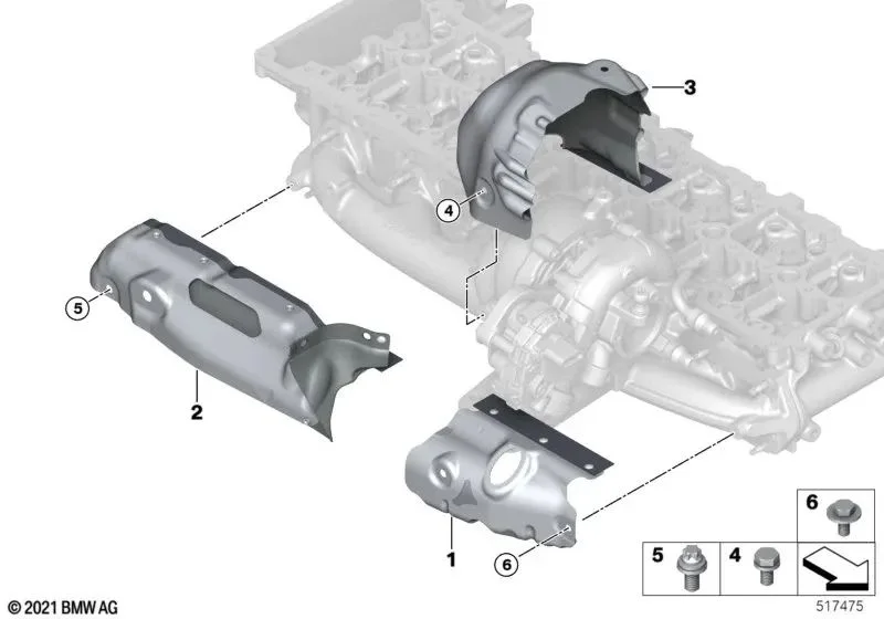 BMW G01 G02 G05 G06… Egzoz Manifoldu Isı Plakası 11628598172