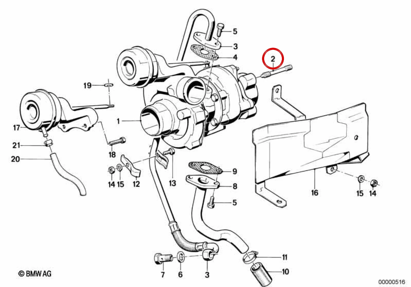 BMW E28 E30 E34 Egzoz Manifoldu Saplaması 11651284193
