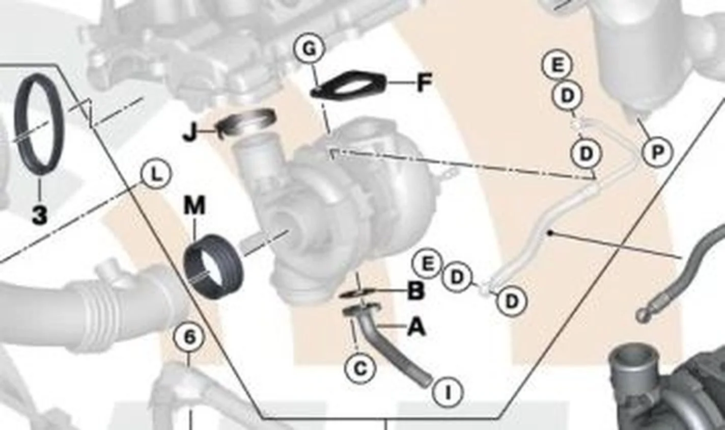 BMW E60 E61 E81 E82… Contalı Turbo Montaj Seti 11652348704