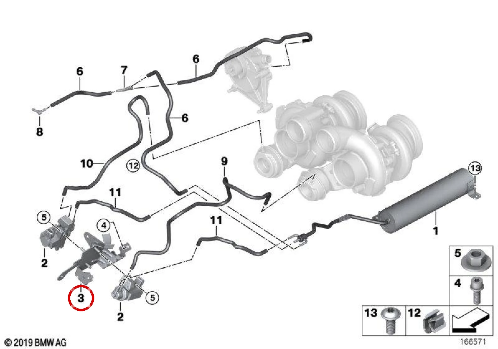 BMW E70 E71 E72 F01… Turbo Vakum Kontrol Braketi 11657572081