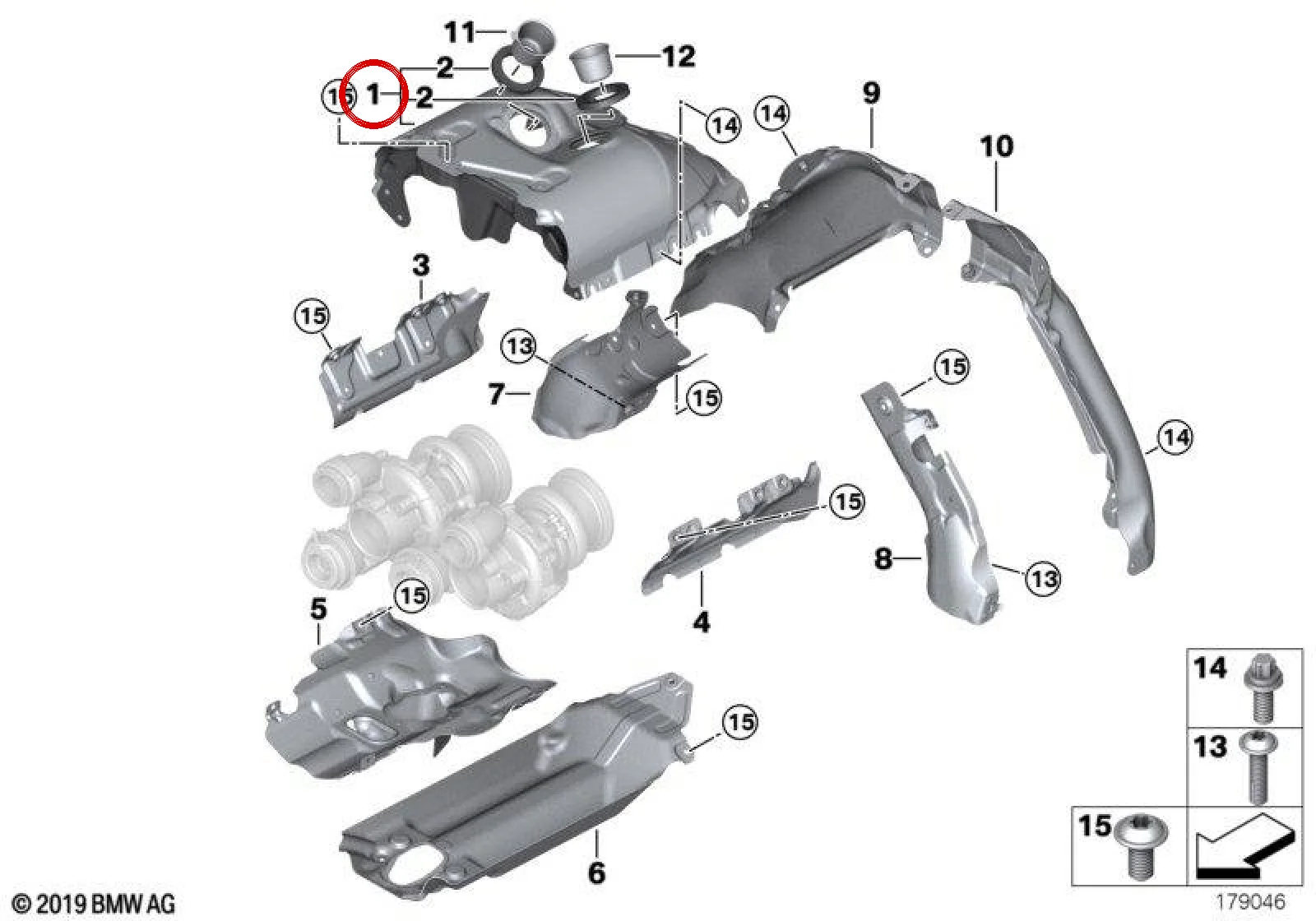 BMW F01 F02 F06 F07… Üst Turbo Isı Kalkanı 11657615493