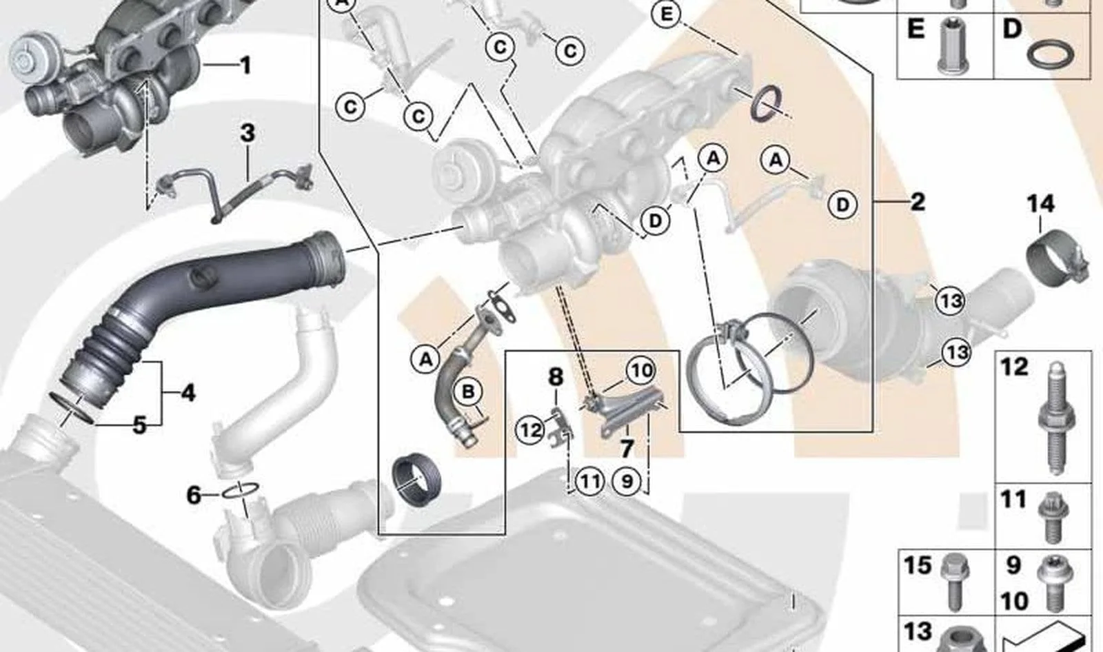 BMW E84 E89 F07 F10… Turboşarj Destek Braketi 11657647331