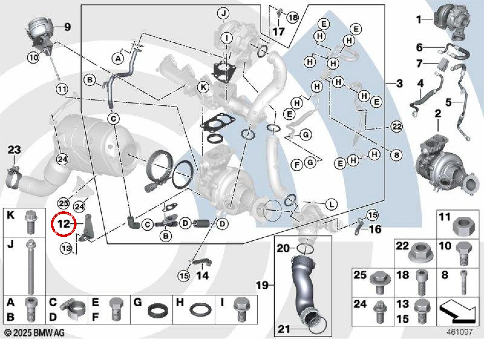 BMW E60 E61 E63 E64… Takviye Destek Braketi 11657807527
