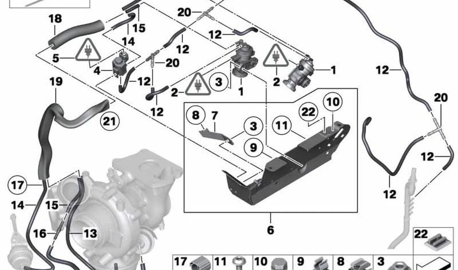 BMW E70 E71 F01 F07… Bağlantı Destek Tutucusu 11657823404