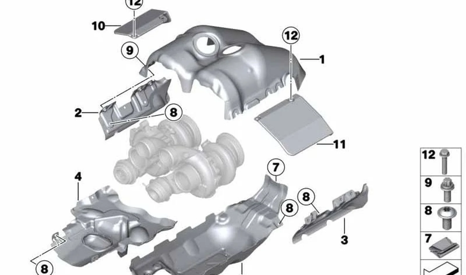BMW F06 F10 F12 F13… Isı Kalkanı 11657843233
