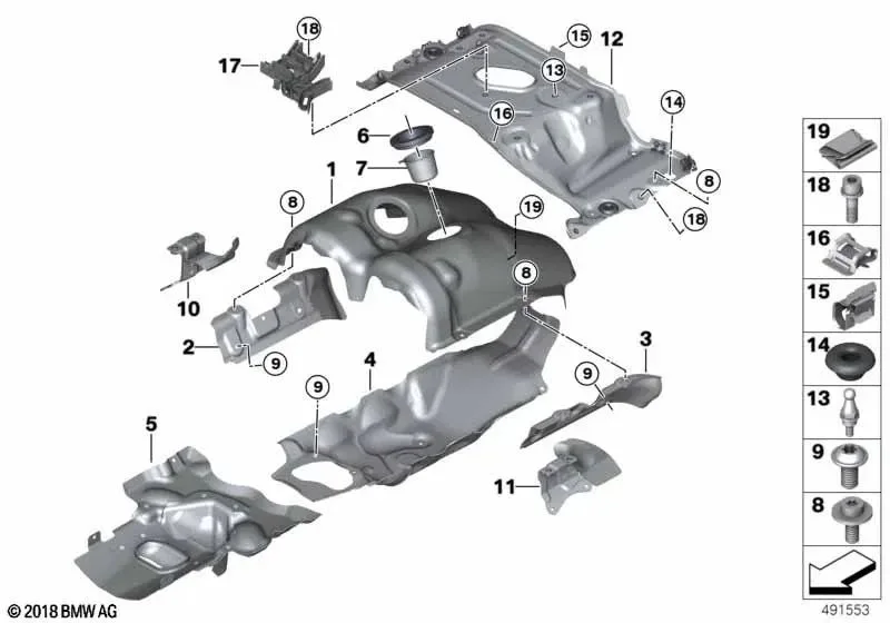BMW F90 F91 F92 F93 V Bölmesi Köprü Braketi 11657852132