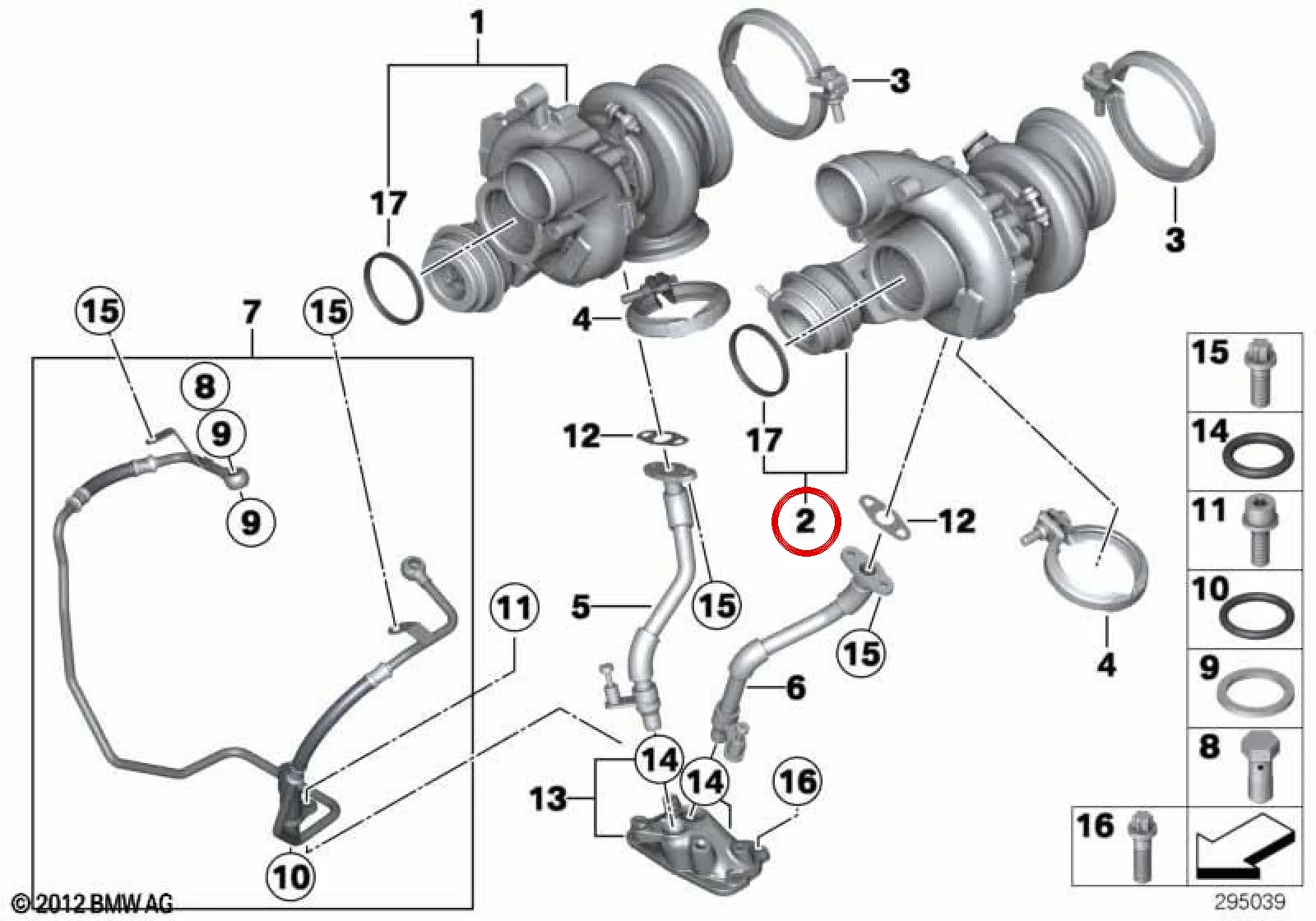BMW F06 F10 F12 F13… Turbo Kompresörü 11657887119