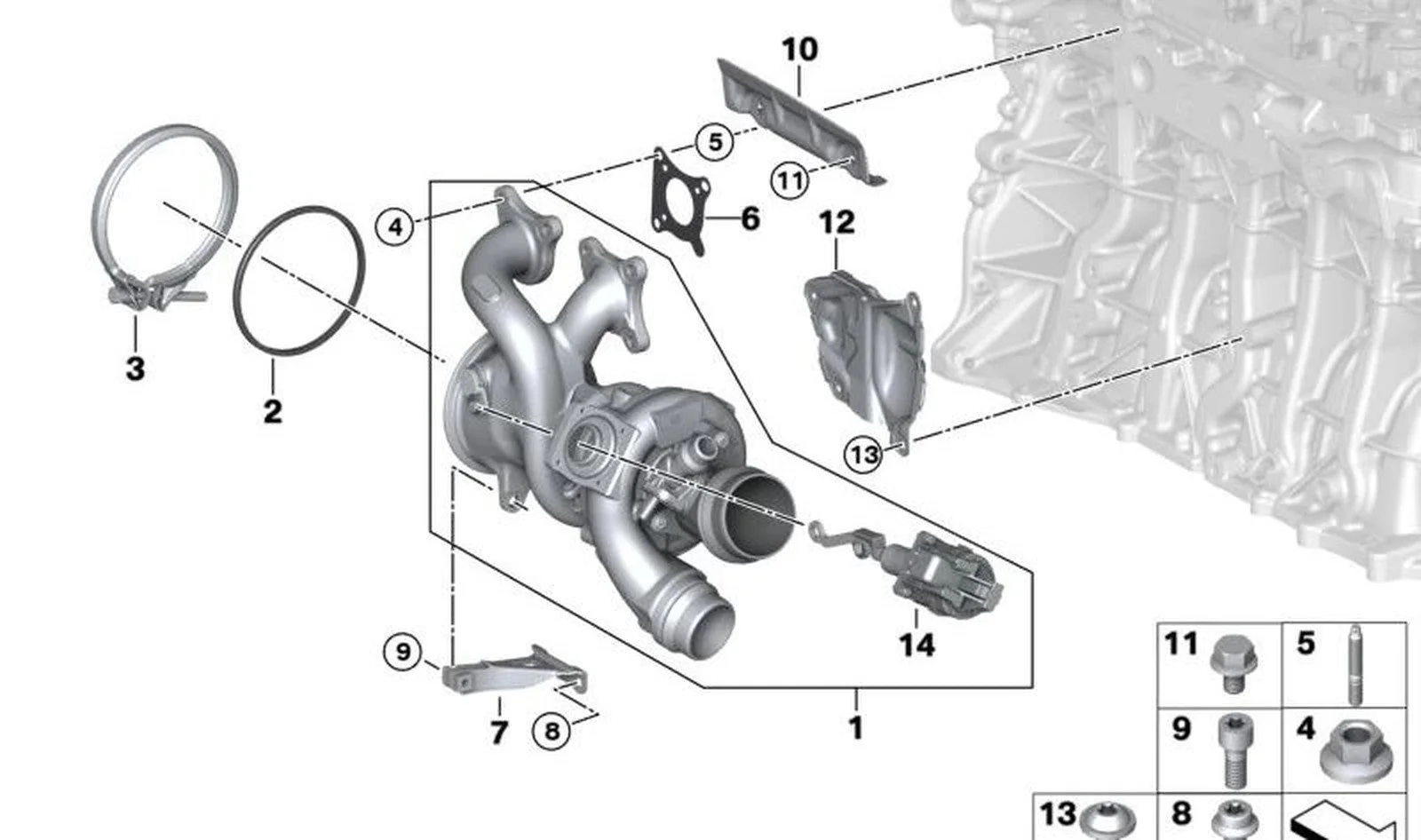 BMW G01 G02 G05 G06… Turbo Üst Isı Koruma Sacı 11658489599