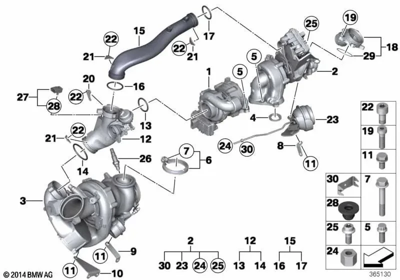 BMW E70 E71 F01 F02… Turbo Tutucu Braketi 11658506384