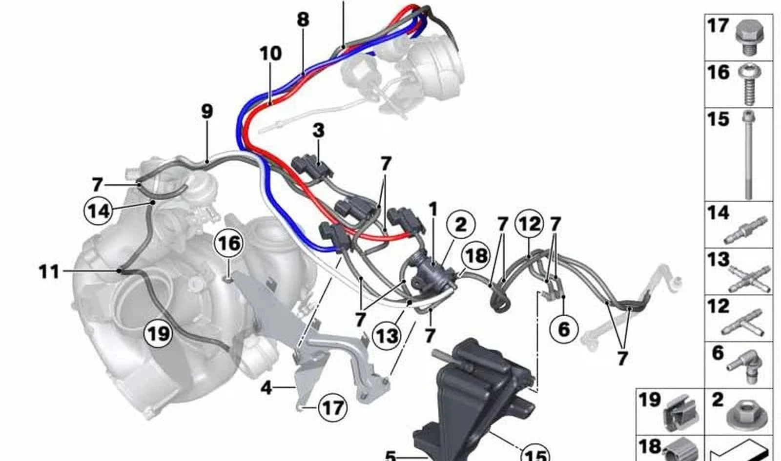 BMW E70 E71 F01 F02… Turbo Destek Braketi 11658507930
