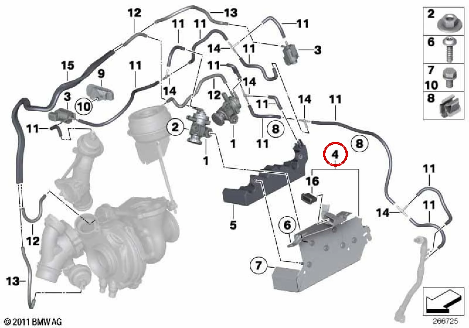 BMW E84 F10 F11 F15… Emme Sistemi Tutucu Braketi 11658508024