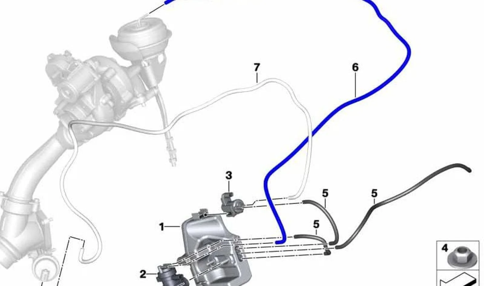 BMW G01 G02 G11 G12… Vakum Deposu 11658575055