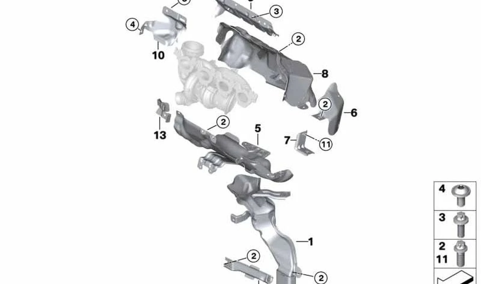 BMW F20 F21 F22 F23… Turbo Isı Koruyucu 11658604703