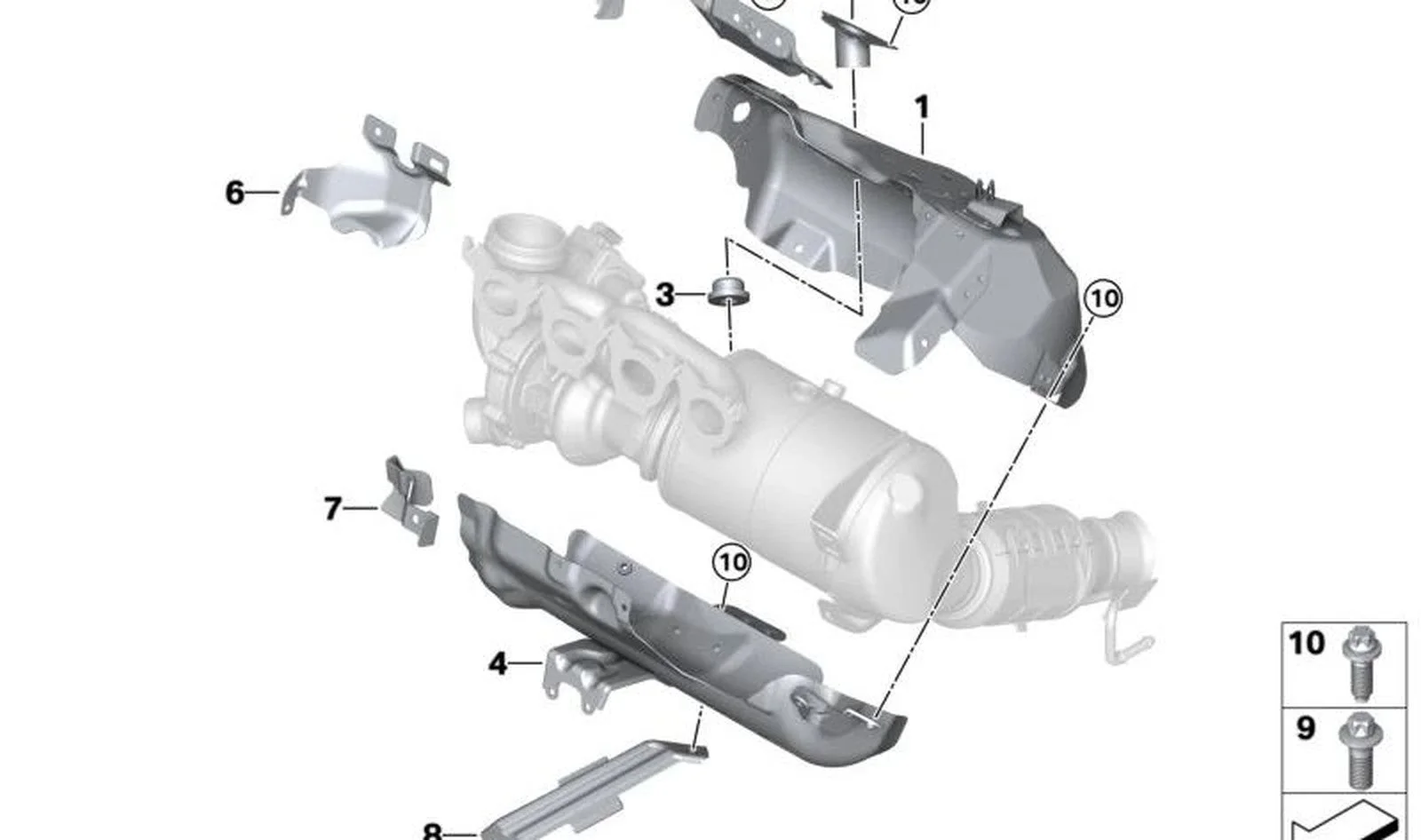 BMW F39 F40 F44 F45… Isı Kalkanı 11658632102