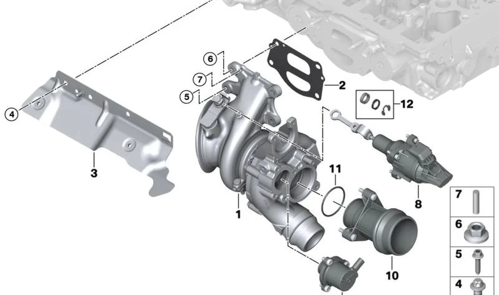 BMW F40 F55 F56 F60… Turbo Isı Koruma Sacı 11658647243