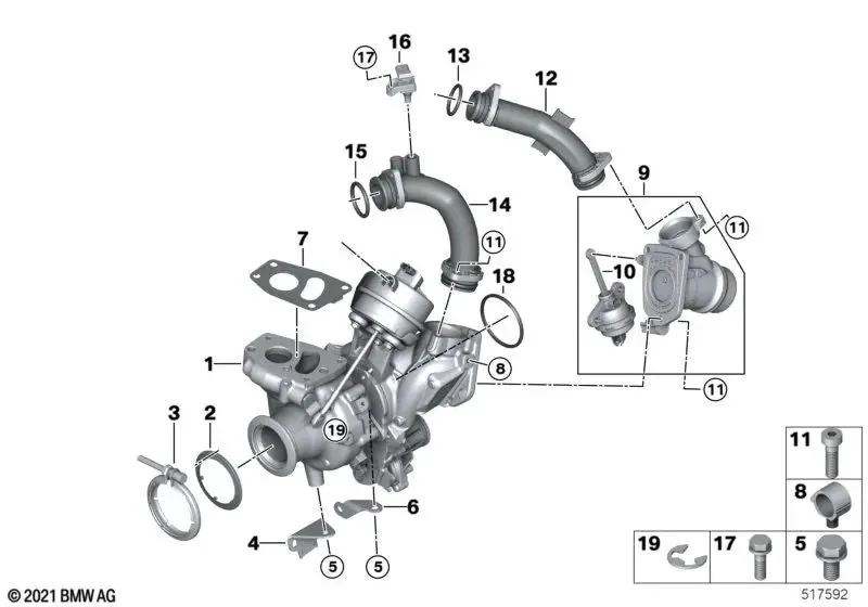 BMW G01 G02 G20 G21… Vakum Haznesi Valfi 11659887132
