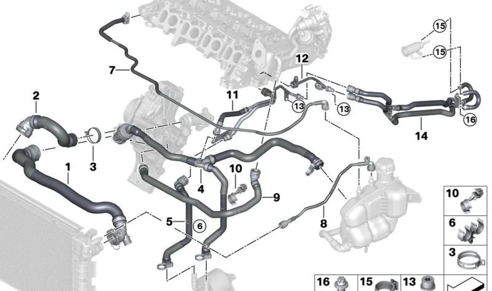 BMW F20 F21 F22 F23… Altıgen Başlı Cıvata M6x16 11659908283