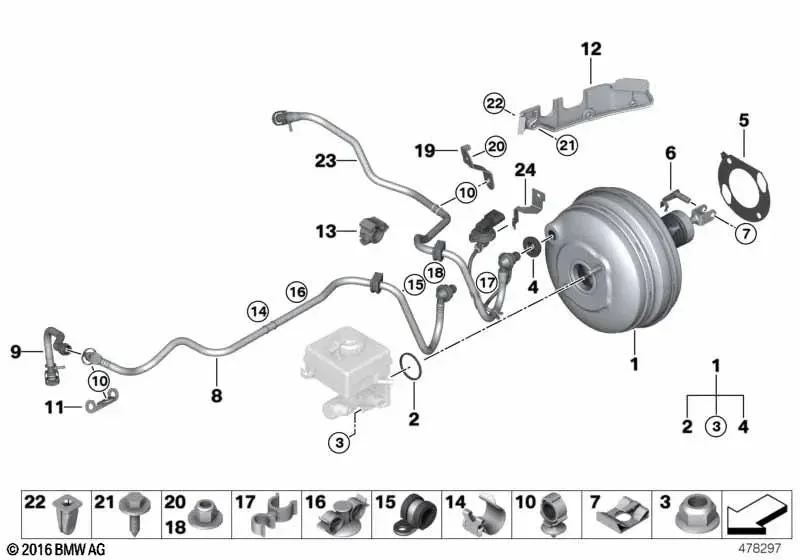 BMW E60 E63 E81 E87… Fren Vakum Hattı 11667550919
