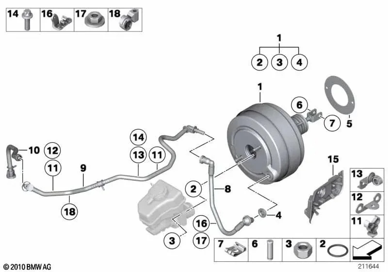 BMW E81 E82 E87 E88… Fren Vakum Borusu 11667551464
