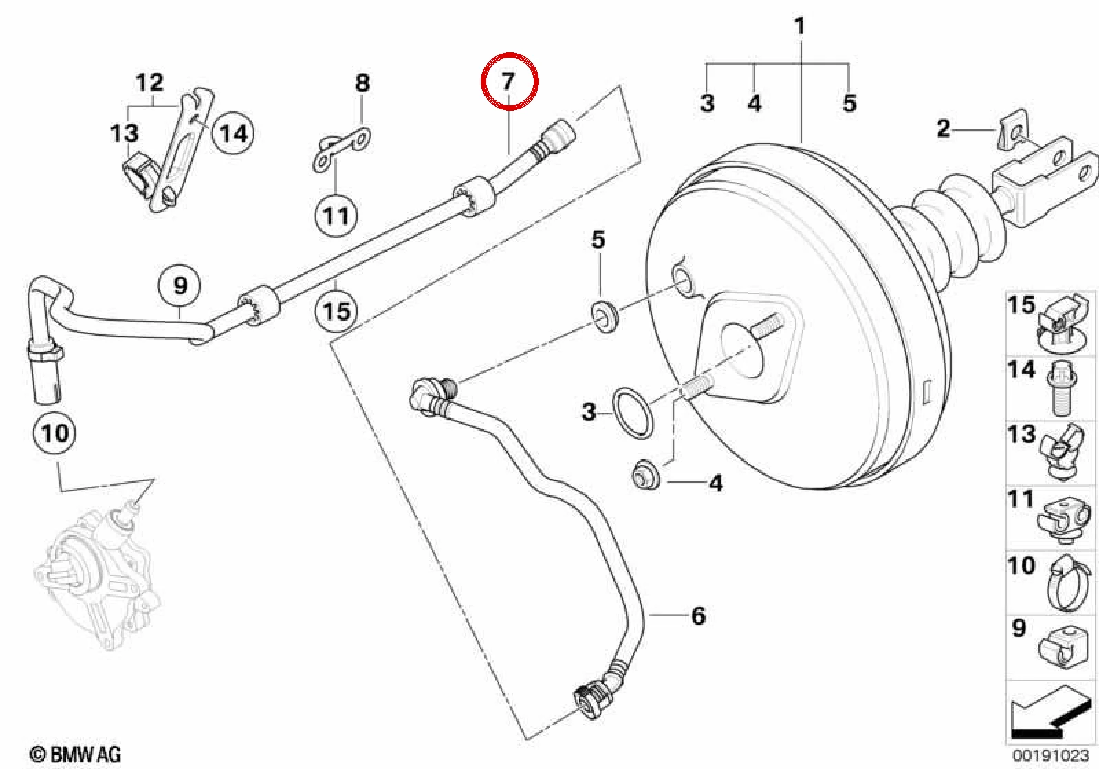 BMW Z4 E89 Tek Yön Valfli Vakum Borusu 11667571123