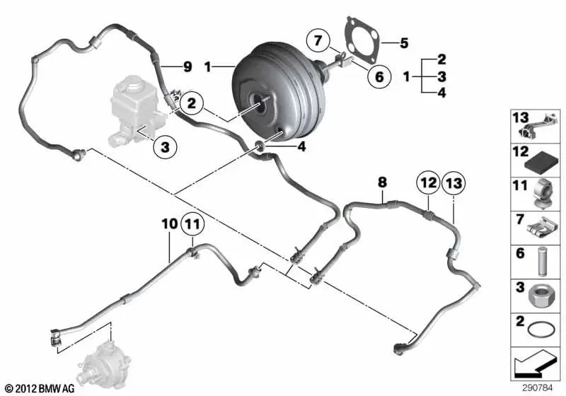 BMW F02 F10 F11 Vakum Hortumu 11667576786