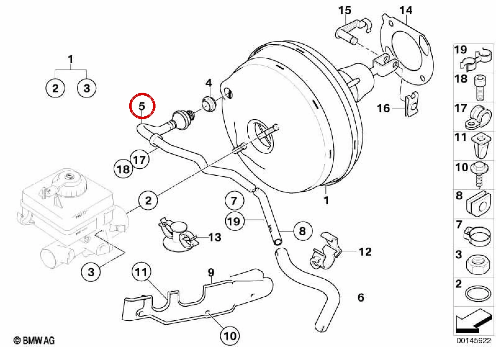 BMW E60 E61 E63 E64 Vakum Borusu 11667610750