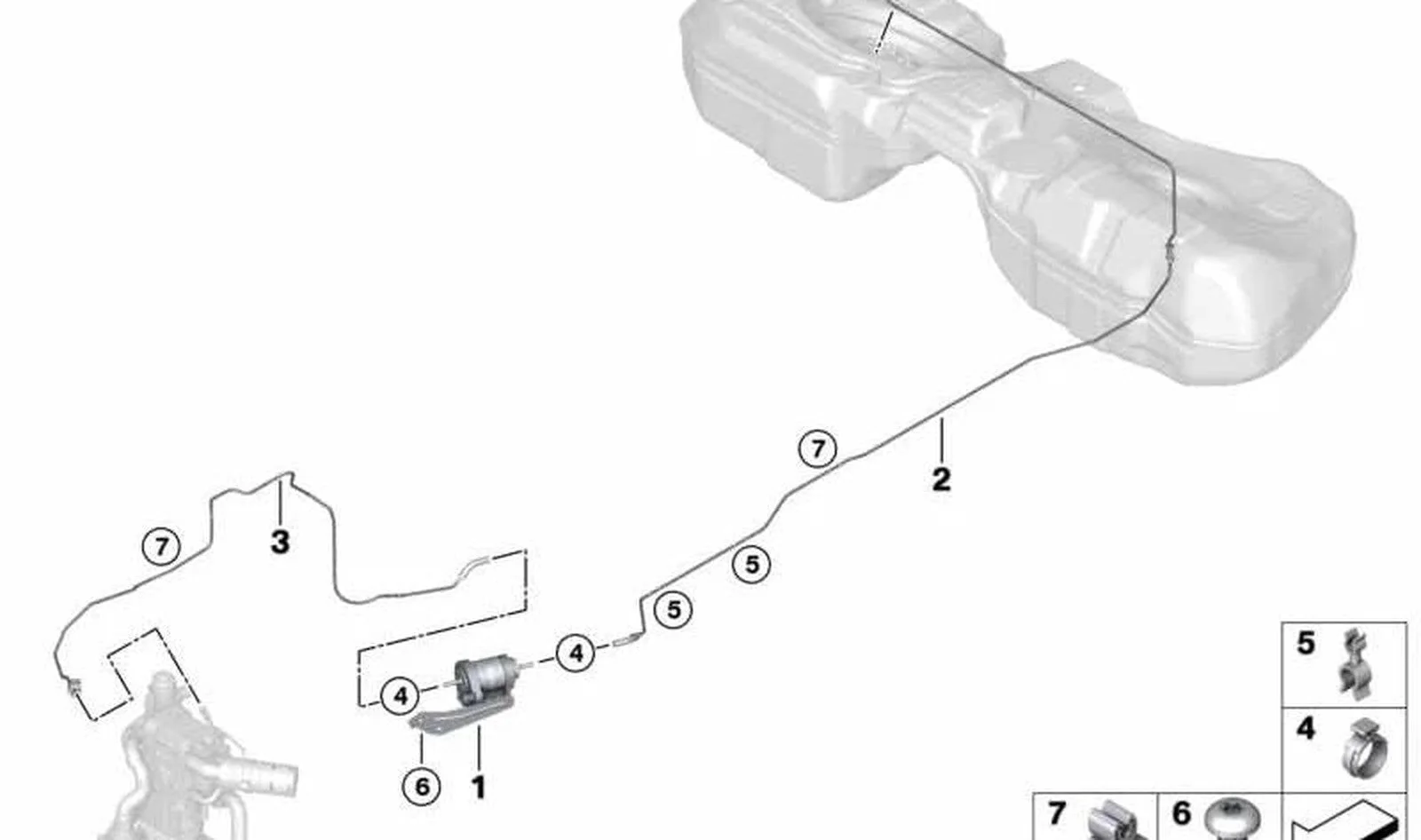 BMW E81 E82 E87 E88… Hortum Tutucu Braketi 11667786494