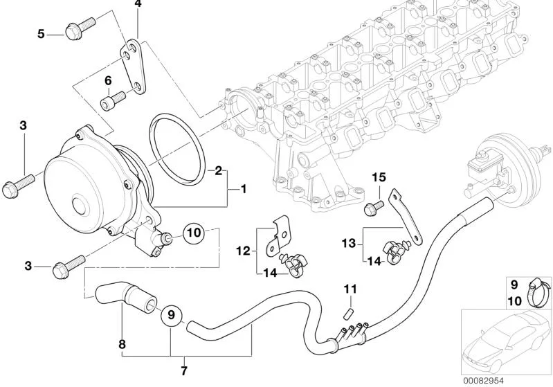 BMW E38 E39 E53 Esnek Vakum Hortumu 11667787080