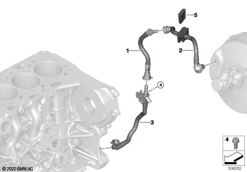 BMW G01 G05 G11 G20… Tek Yönlü Vakum Valfi 11668599233