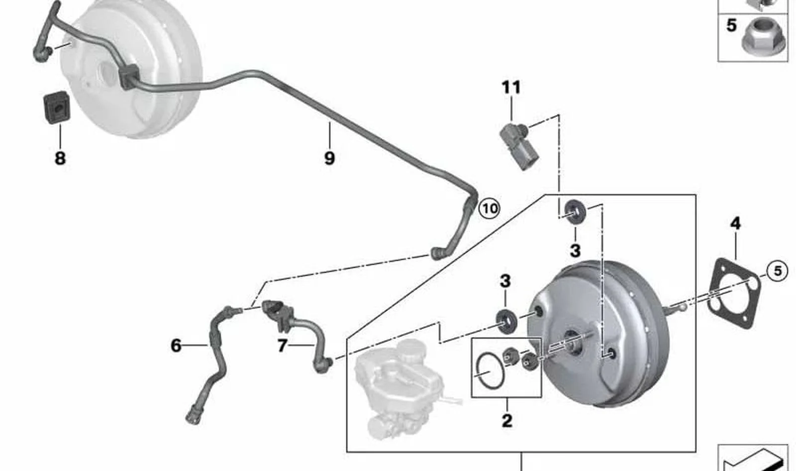 BMW G02 G11 G12 G14… Fren Sistemi Vakum Devresi Borusu 11668605126