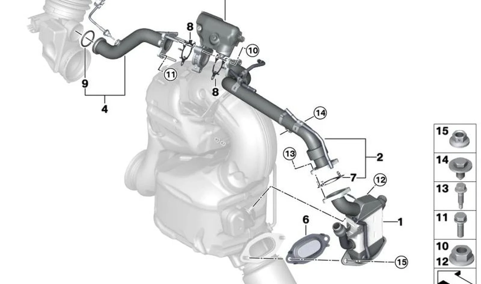 BMW G01 G02 G05 G06… Düşük Basınç EGR Borusu 11718596807