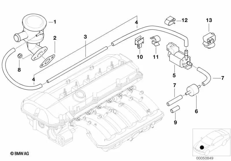 BMW X5 E53 Hava Valfi 11727540471