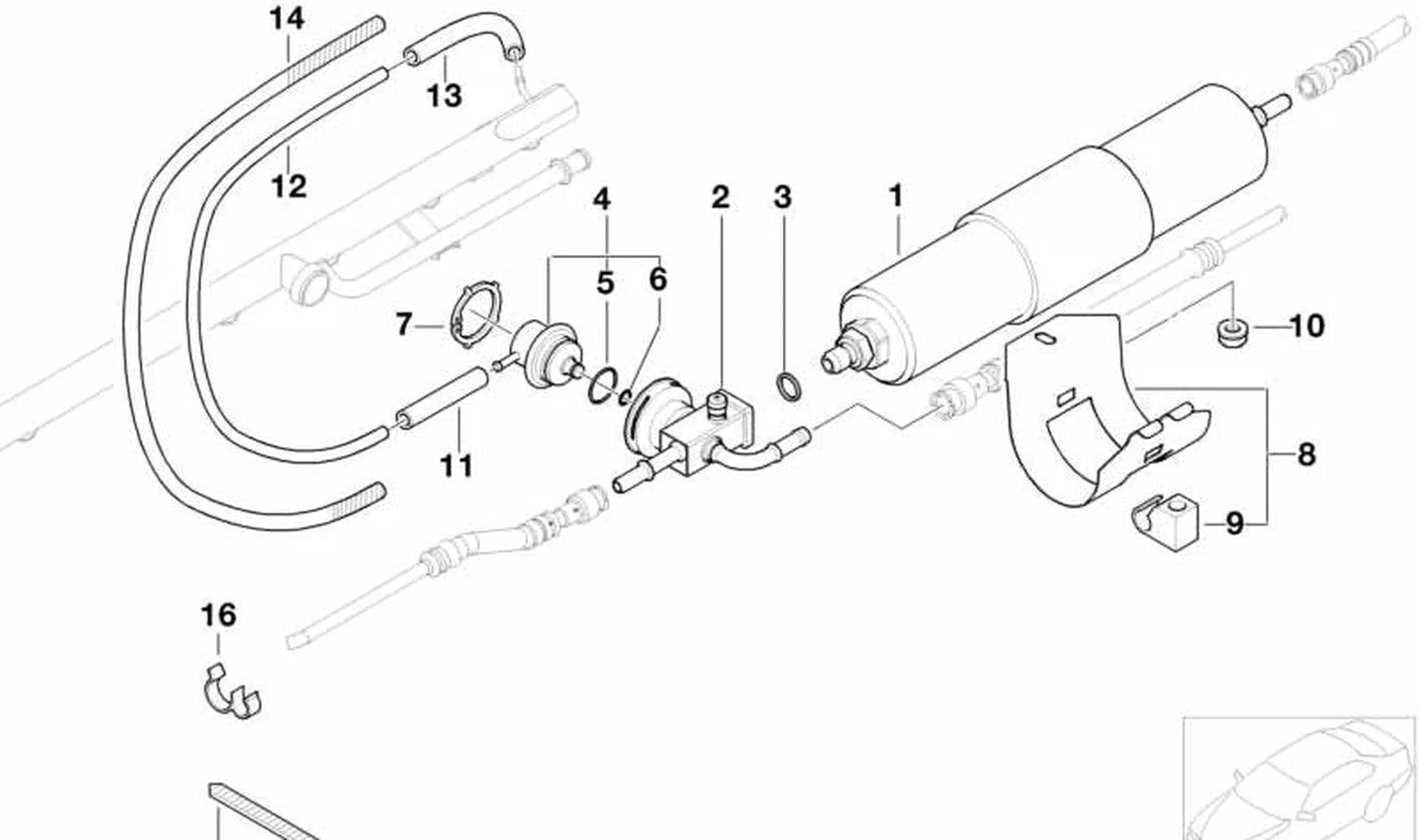 BMW E39 E46 Vakum Hortumu 11727837591