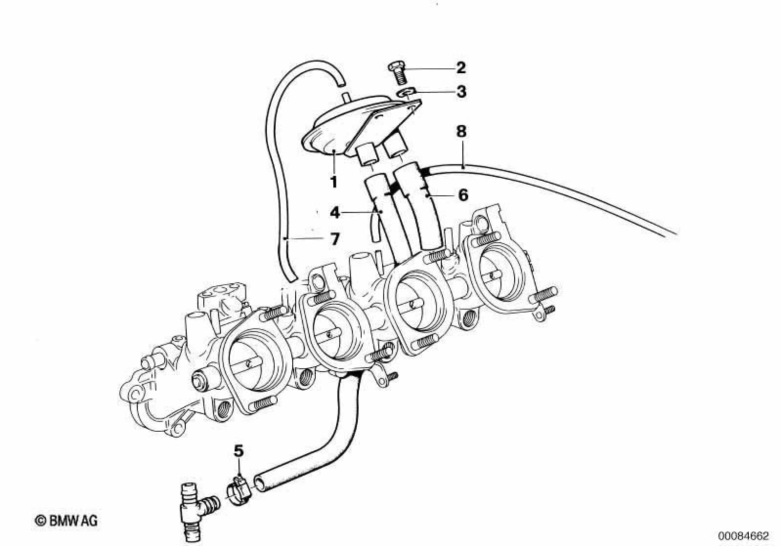 BMW E30 E32 E34 E36… EGR Valfi Vakum Borusu 11741304807