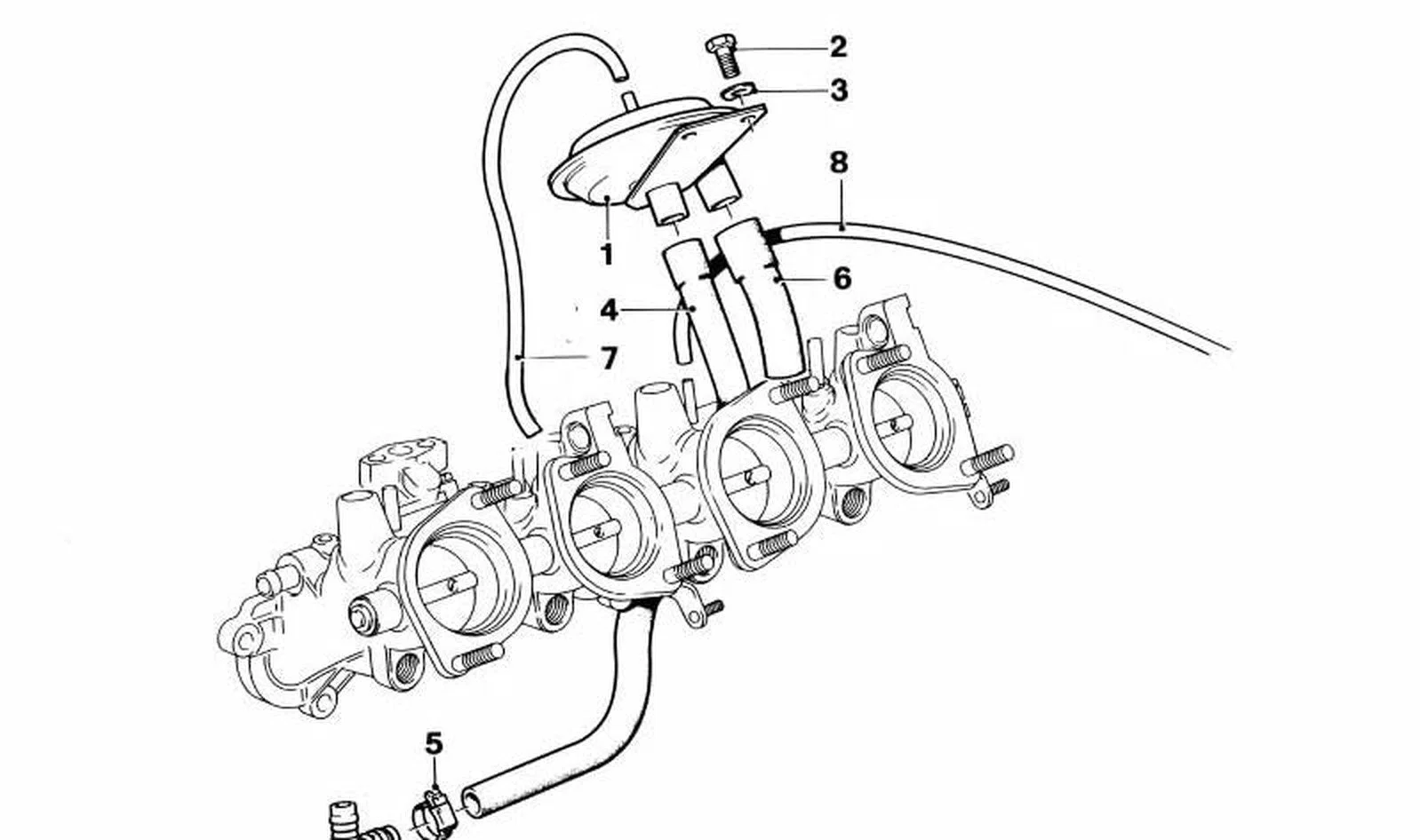 BMW E30 E34 E36 E38… Çoklu Kasa Vakum Borusu 11741304811