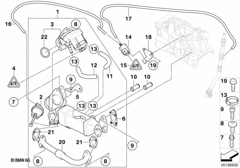 BMW E60 E61 E70 E71… Emisyon Kontrol Tutucu Braketi 11747804167