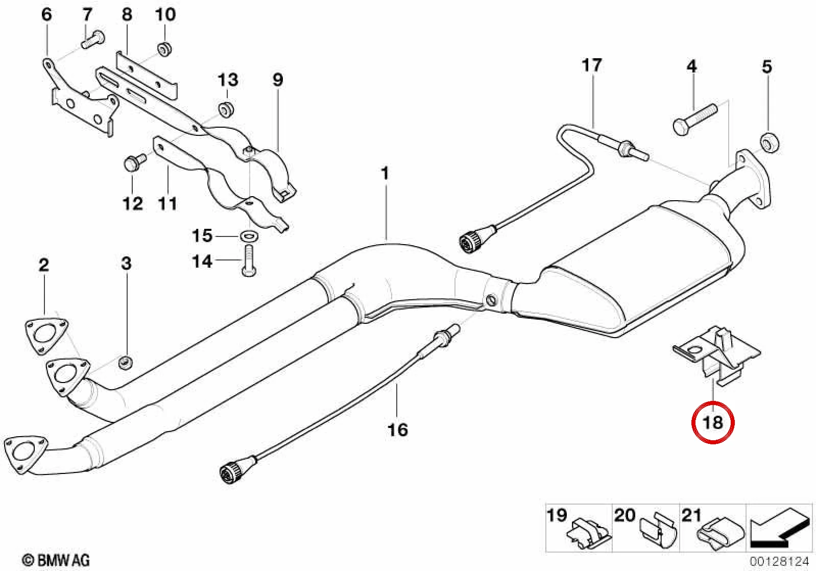 BMW 3 Serisi E36 Lambda Sondası Tutucusu 11781432740